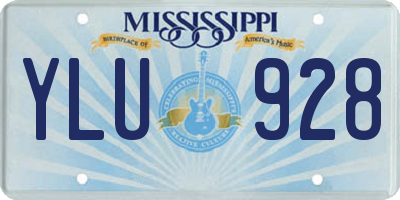 MS license plate YLU928