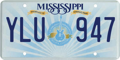MS license plate YLU947