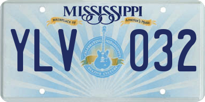 MS license plate YLV032