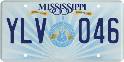 MS license plate YLV046
