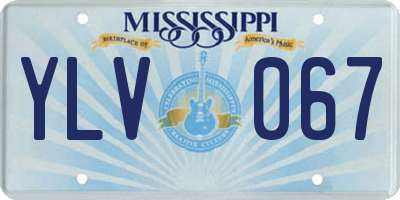 MS license plate YLV067