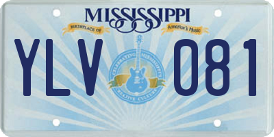 MS license plate YLV081