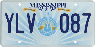 MS license plate YLV087