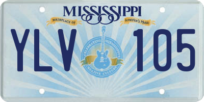 MS license plate YLV105