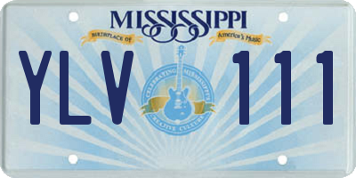 MS license plate YLV111