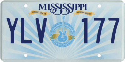 MS license plate YLV177