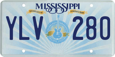 MS license plate YLV280