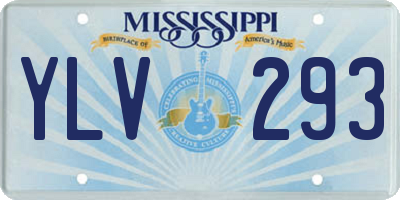 MS license plate YLV293