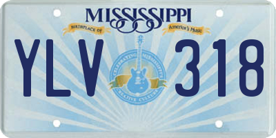 MS license plate YLV318