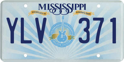 MS license plate YLV371