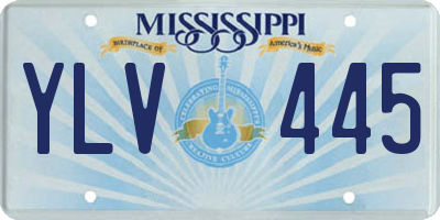 MS license plate YLV445
