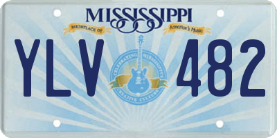 MS license plate YLV482