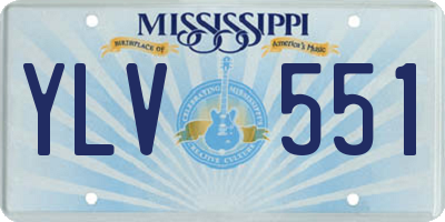MS license plate YLV551