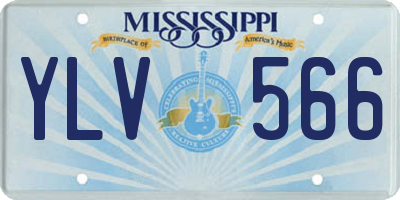 MS license plate YLV566