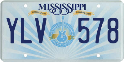 MS license plate YLV578
