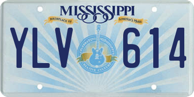 MS license plate YLV614