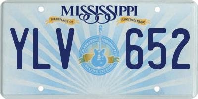 MS license plate YLV652