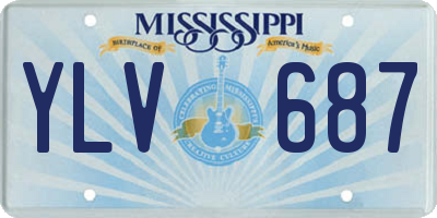 MS license plate YLV687