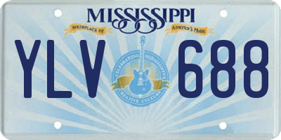 MS license plate YLV688