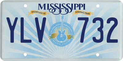 MS license plate YLV732