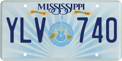 MS license plate YLV740