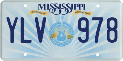MS license plate YLV978