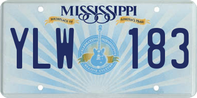 MS license plate YLW183