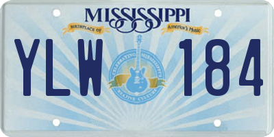 MS license plate YLW184
