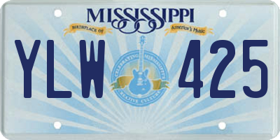 MS license plate YLW425