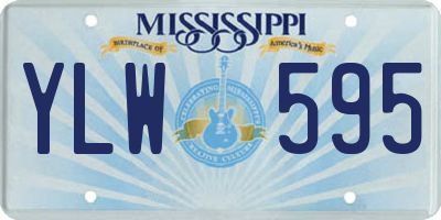 MS license plate YLW595