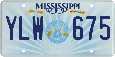 MS license plate YLW675