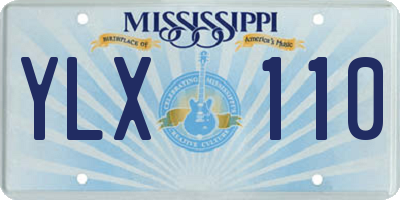 MS license plate YLX110