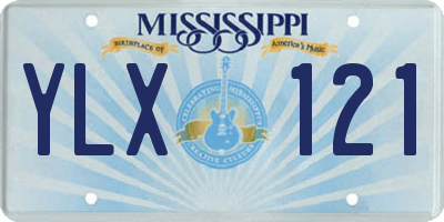 MS license plate YLX121
