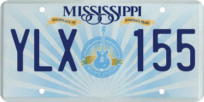 MS license plate YLX155