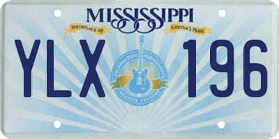 MS license plate YLX196