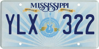 MS license plate YLX322