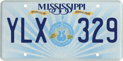 MS license plate YLX329