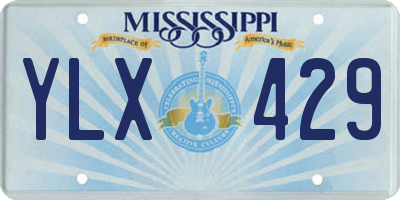 MS license plate YLX429