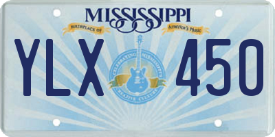 MS license plate YLX450