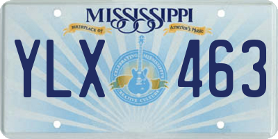 MS license plate YLX463