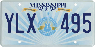 MS license plate YLX495