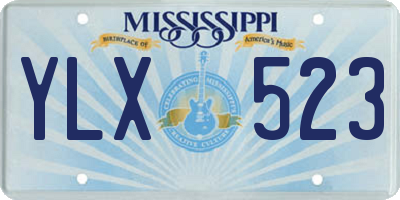 MS license plate YLX523