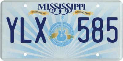 MS license plate YLX585