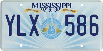 MS license plate YLX586