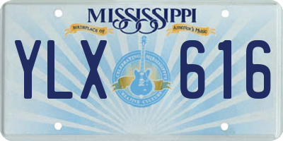 MS license plate YLX616