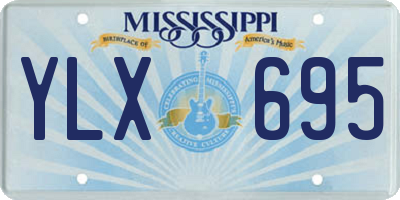 MS license plate YLX695