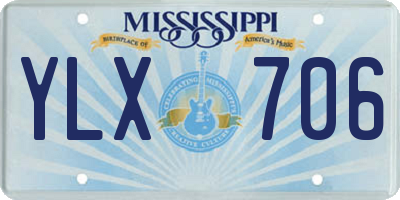 MS license plate YLX706