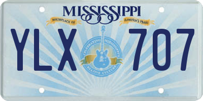 MS license plate YLX707