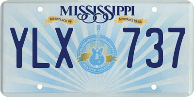 MS license plate YLX737