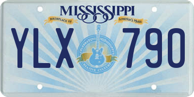 MS license plate YLX790
